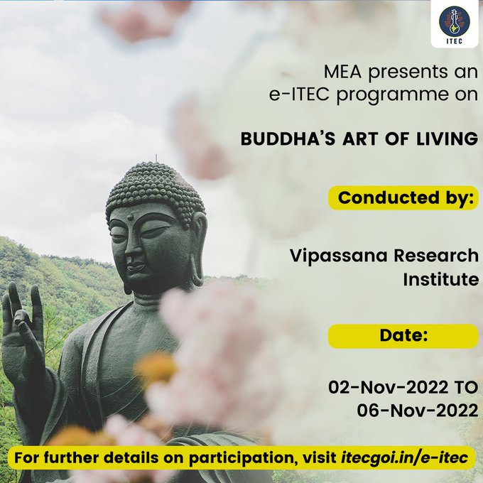Buddha’s Art of Living, from 02 to 06 November 2022