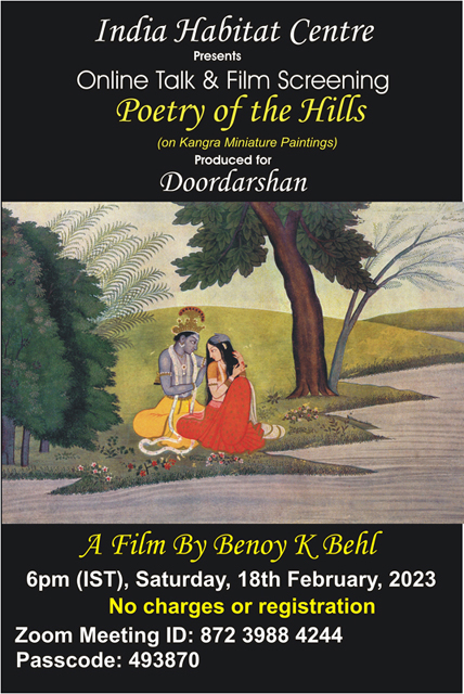 Online talk by Benoy K. Behl and film screening of ‘Poetry of the Hills’ (expired)