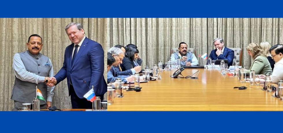 Meeting between Minister of State for Science and Technology Government of India Mr Jitendra Singh and Minister of Education, Science and Technology Dr Igor Papič on the 6 December 2024 in Delhi