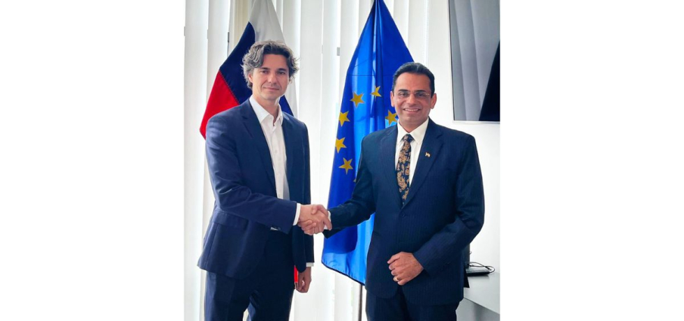Ambassador Amit Narang had a cordial and productive meeting with H.E Luka Mesec, Minister of Labour, Family, Social Affairs and Equal Opportunities of Slovenia