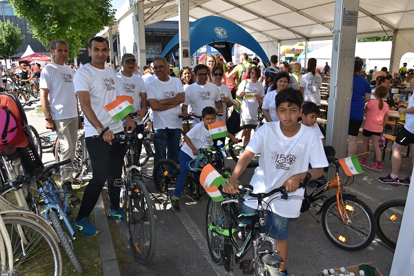 Embassy marks 150th birth anniversary of Mahatma Gandhi in the Vzajemna Kids’ Cycling Marathon