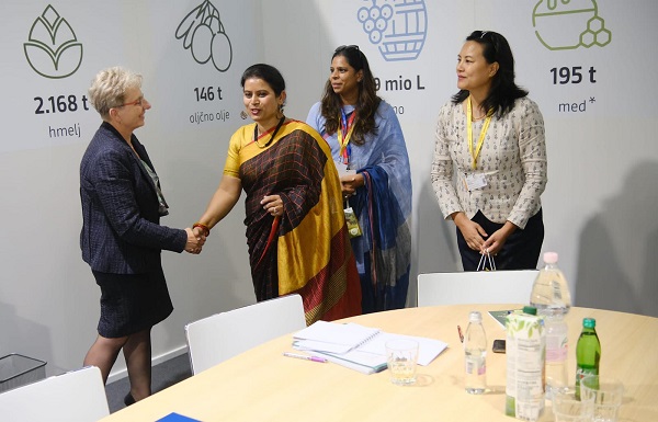Indian delegation meeting the Minister of Agriculture, Forestry and Food of Republic of Slovenia Ms Irena Šinko at 60th AGRA fair, Slovenia